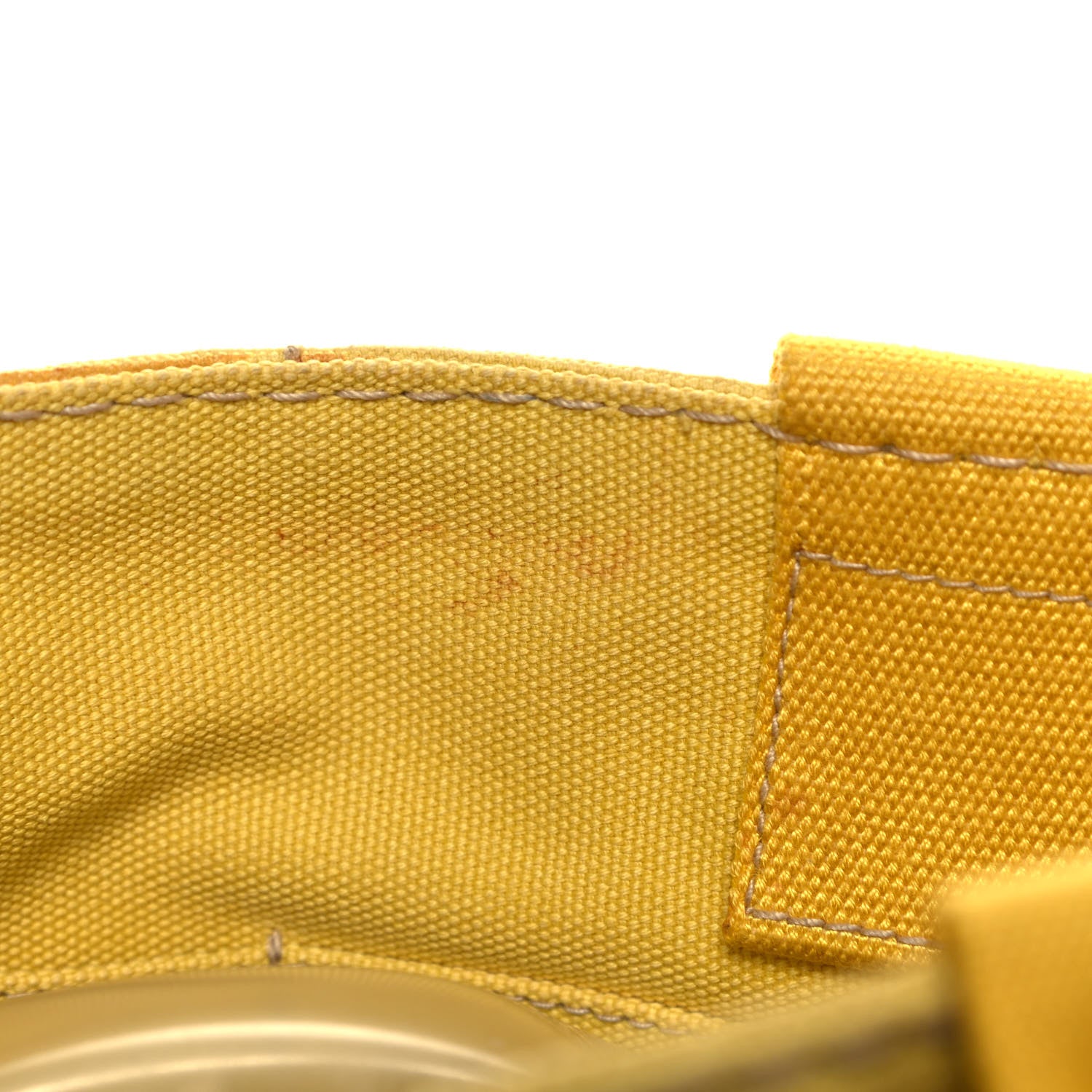 Prada Canvas Canapa Small Logo Tote Yellow 12 of 15