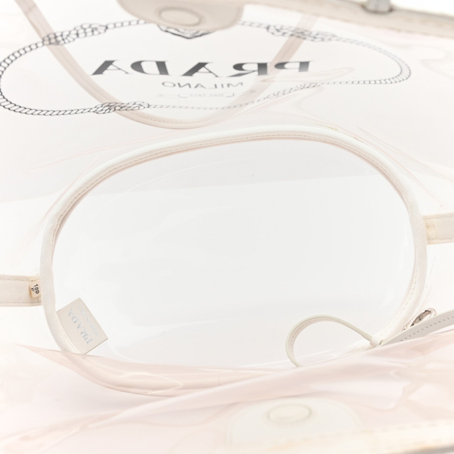Prada PVC Canapa Tote White 6 of 13