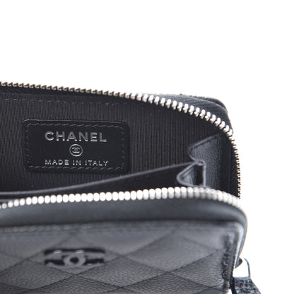 Chanel Caviar Quilted Incognito Zip Coin Purse Black 6 of 8