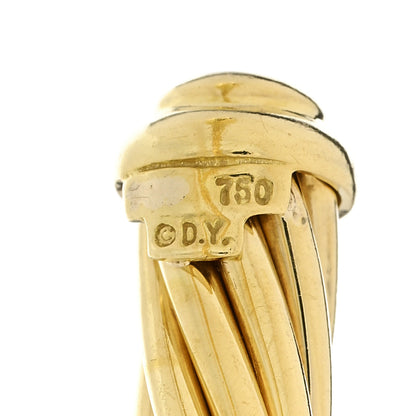David Yurman DAVID YURMAN 18K Yellow Gold Diamond 7mm Cable Classics Single Station Bracelet 3 of 3