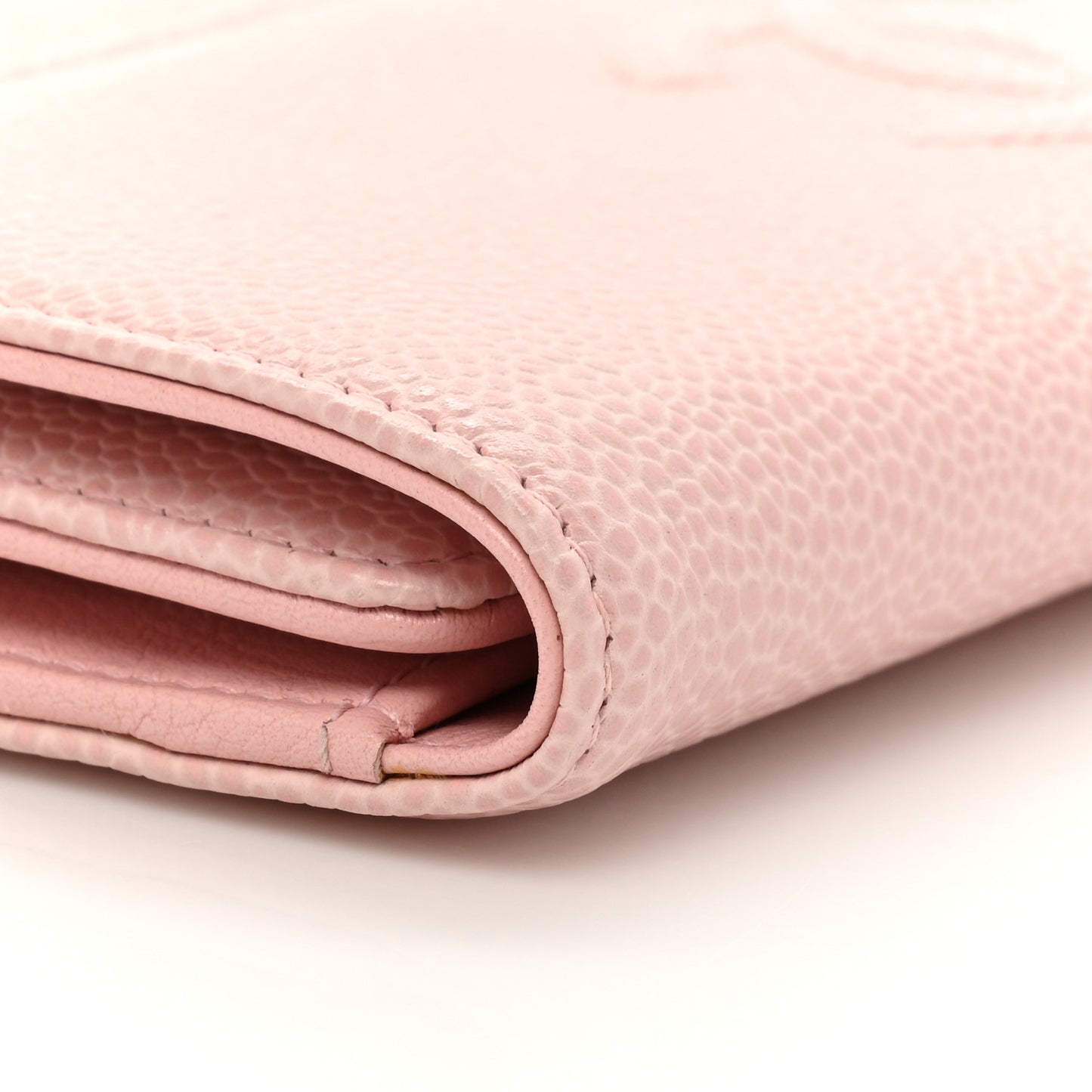 Caviar Timeless CC Large Gusset Flap Wallet Rose Pale