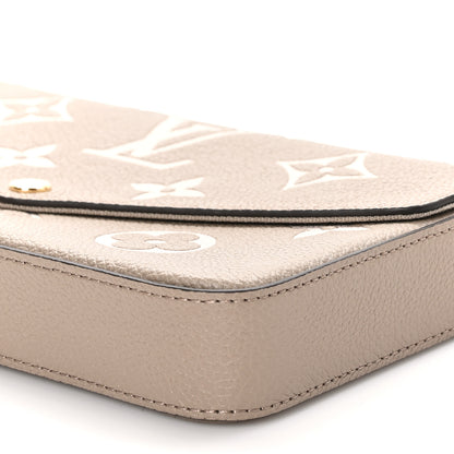 Louis Vuitton Empreinte Monogram Giant Felicie Pochette Tourterelle Creme 10 of 11