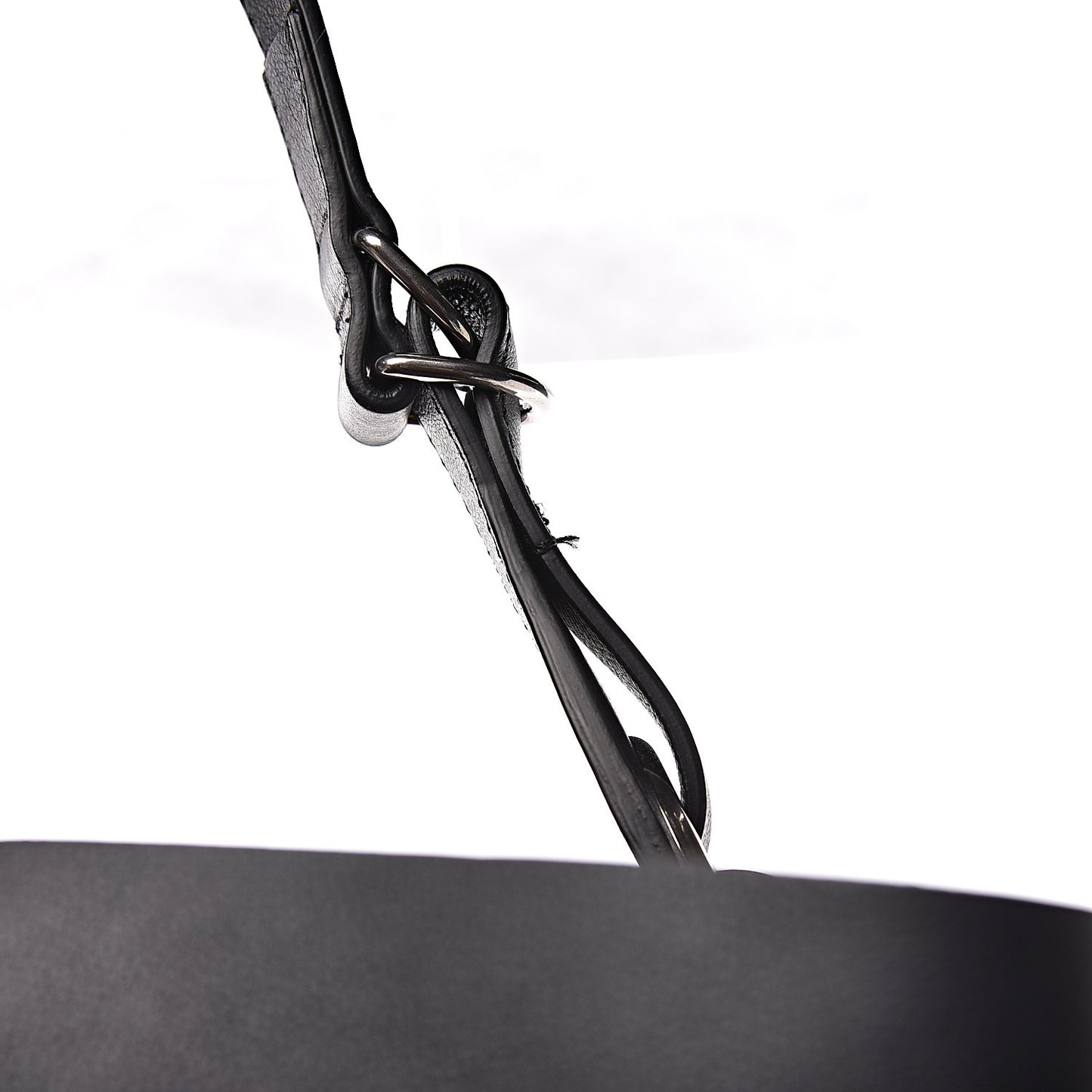 Calfskin Grommet Hobo Black