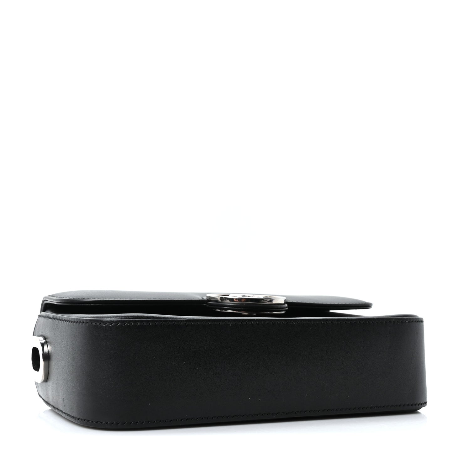 Senna Calfskin Petite GG Top Handle Shoulder Bag Black