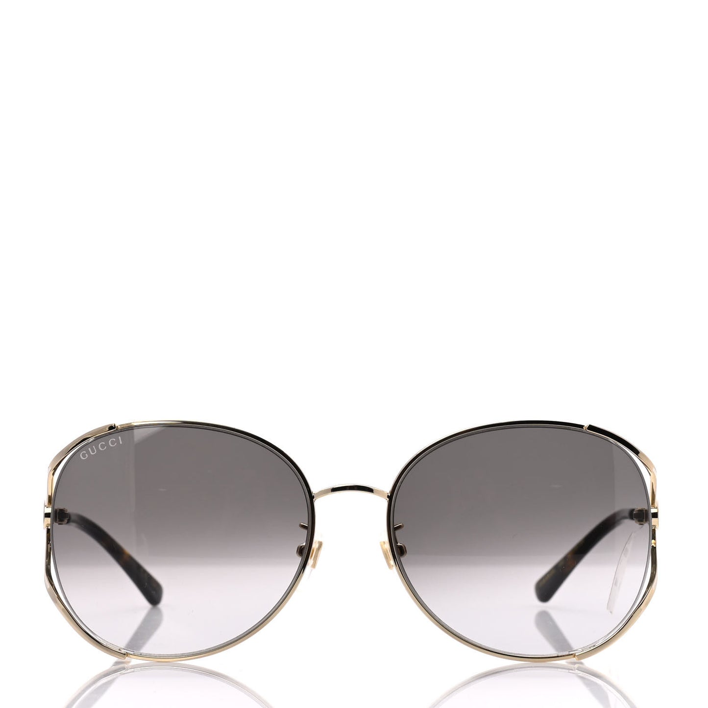 Oversized Round Frame GG0650S Sunglasses Gold