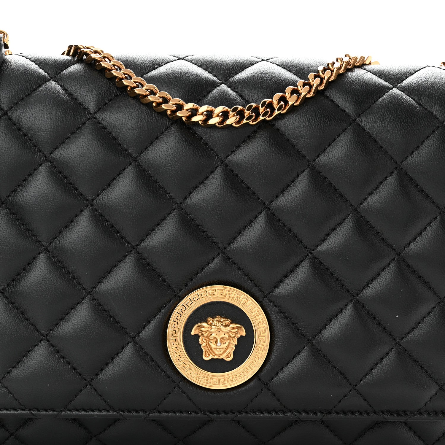 Versace Nappa Quilted La Medusa Chain Crossbody Black 6 of 8