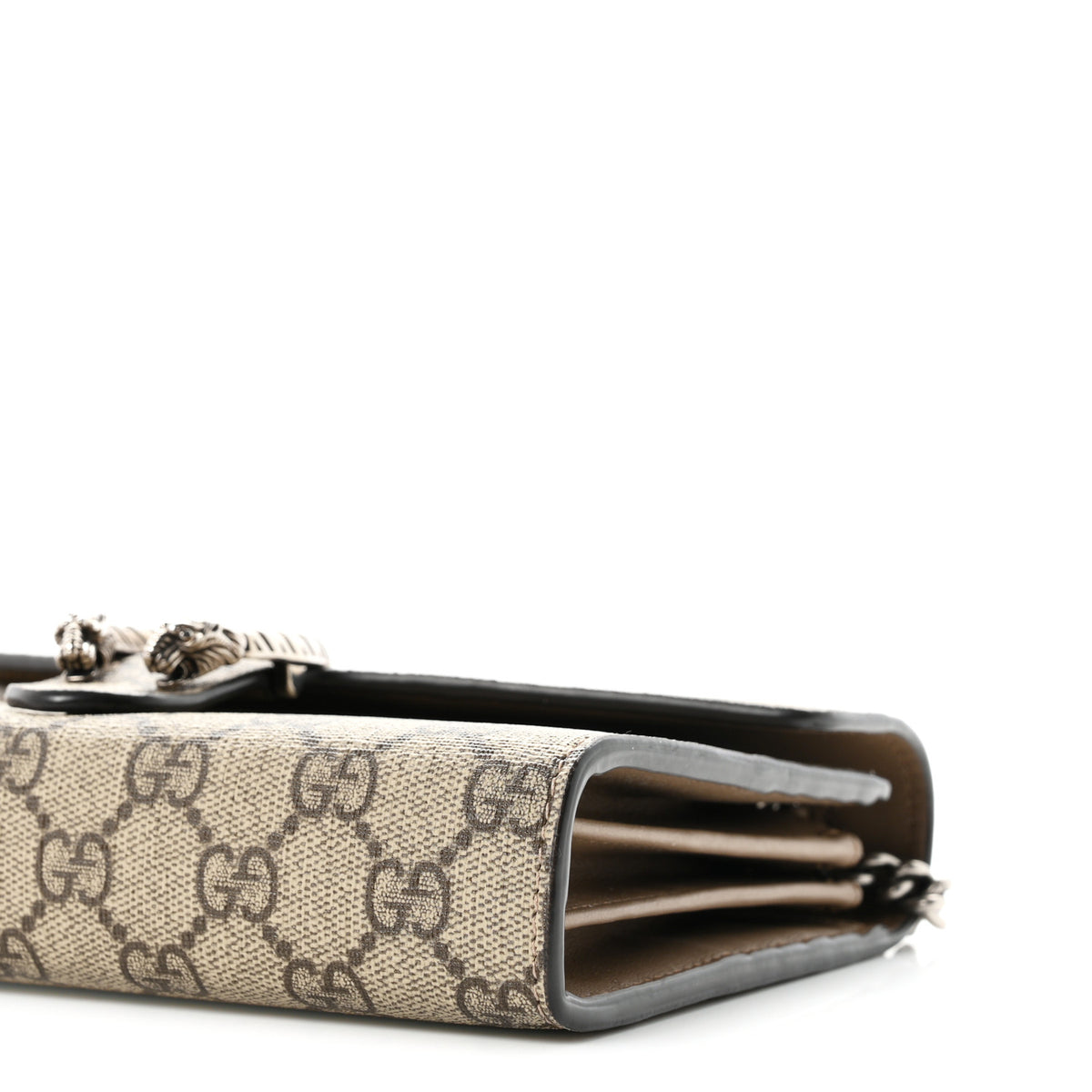 GG Supreme Monogram Mini Dionysus Chain Wallet Beige Taupe