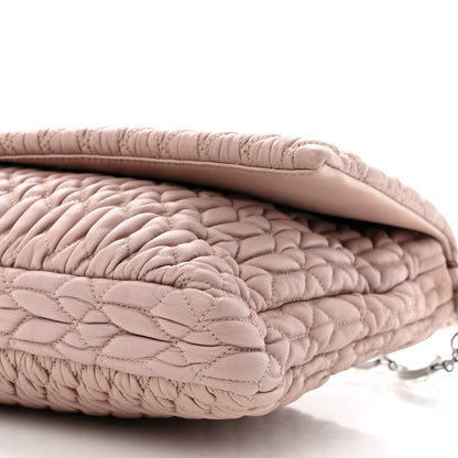 Miu Miu Nappa Matelasse Crystal Flap Clutch Cammeo 11 of 11