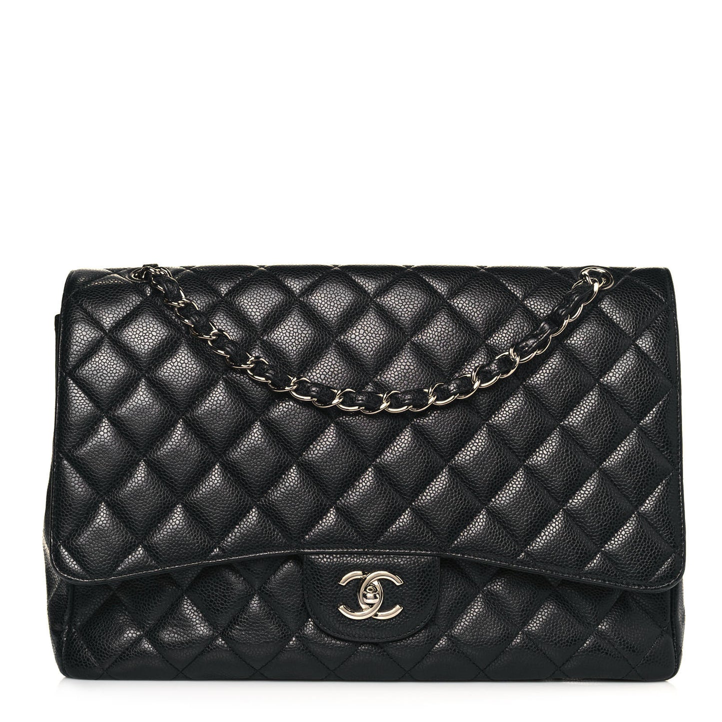 Caviar Quilted Maxi Single Flap Black