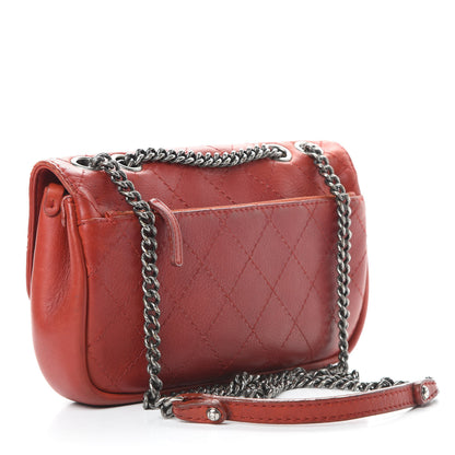 Chanel Calfskin Stitched Medium CC Sellier Flap Red 4 of 21