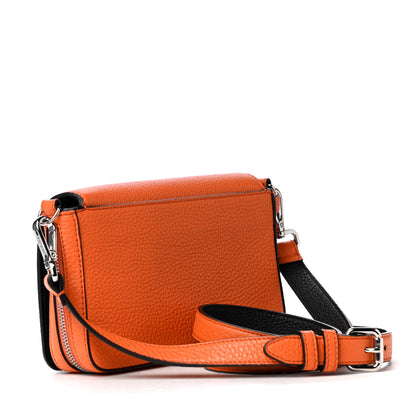Fendi Cuoio Romano Mini Expandable Flap Bag Orange 2 of 4