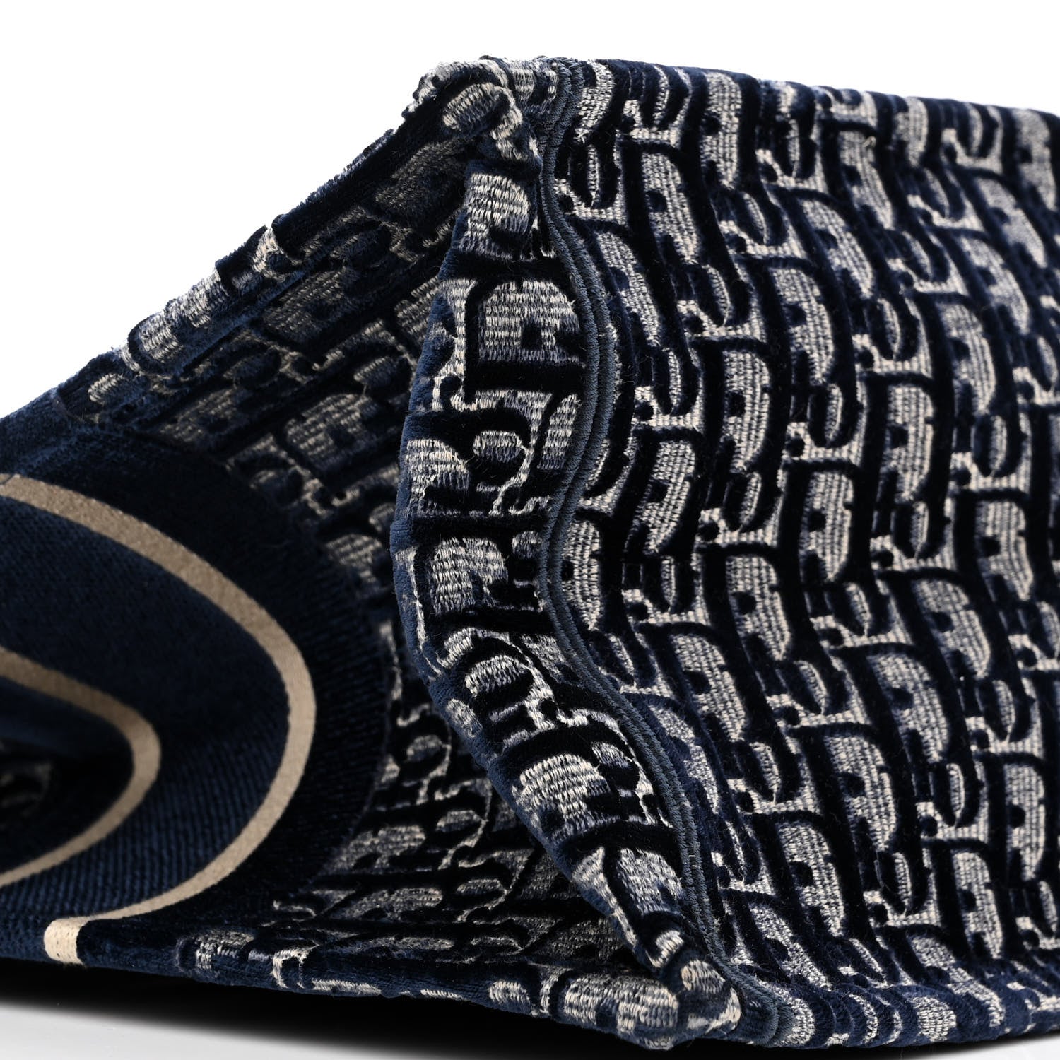 Christian Dior Oblique Velvet Medium Book Tote Blue Multicolor 9 of 11