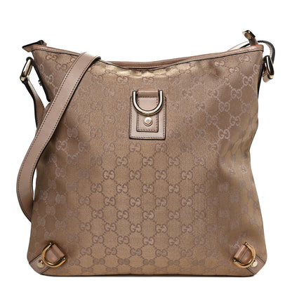 Gucci Metallic Canvas Monogram Abbey Messenger Bag 1 of 11