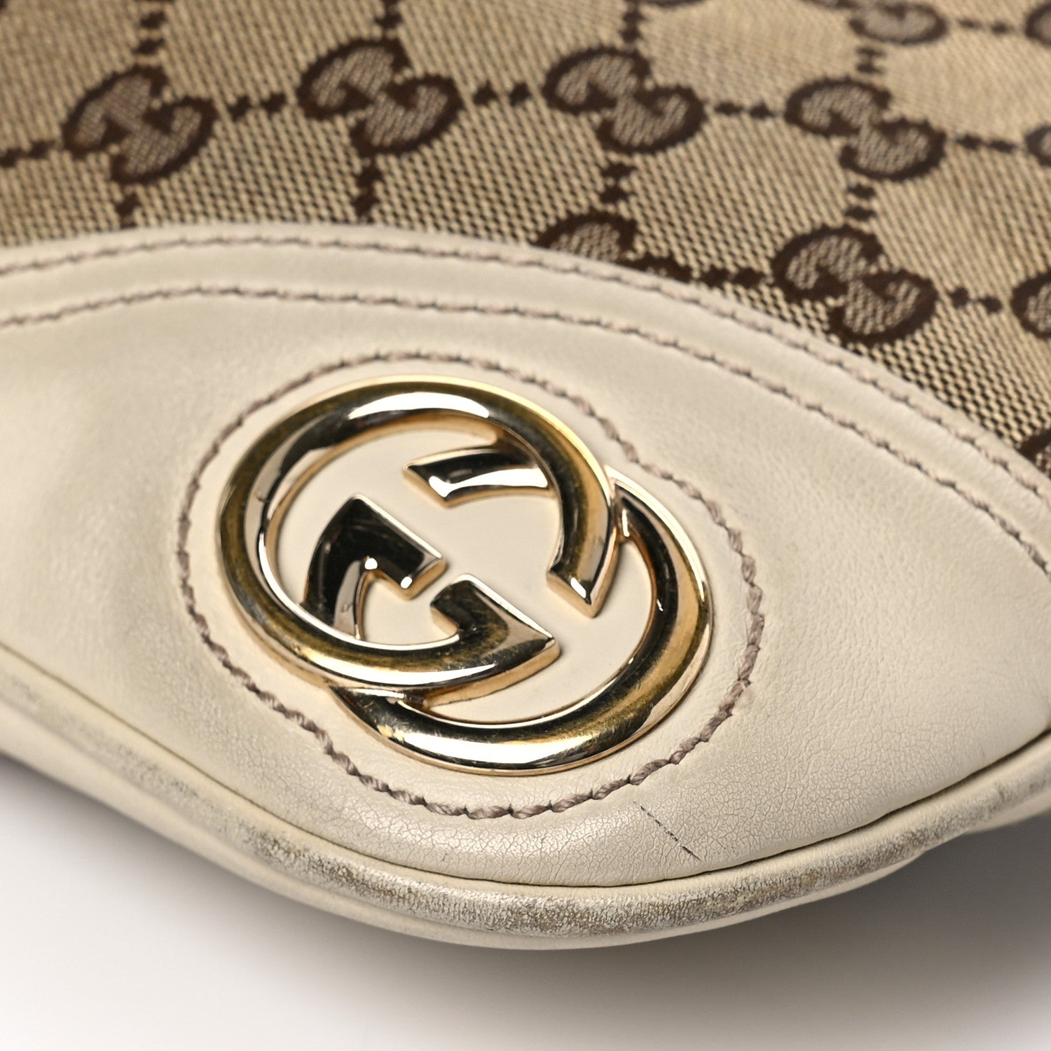 Gucci Monogram Medium New Britt Hobo Off White 9 of 10