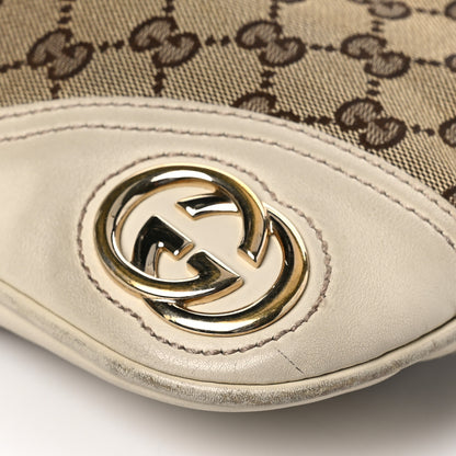 Gucci Monogram Medium New Britt Hobo Off White 9 of 10
