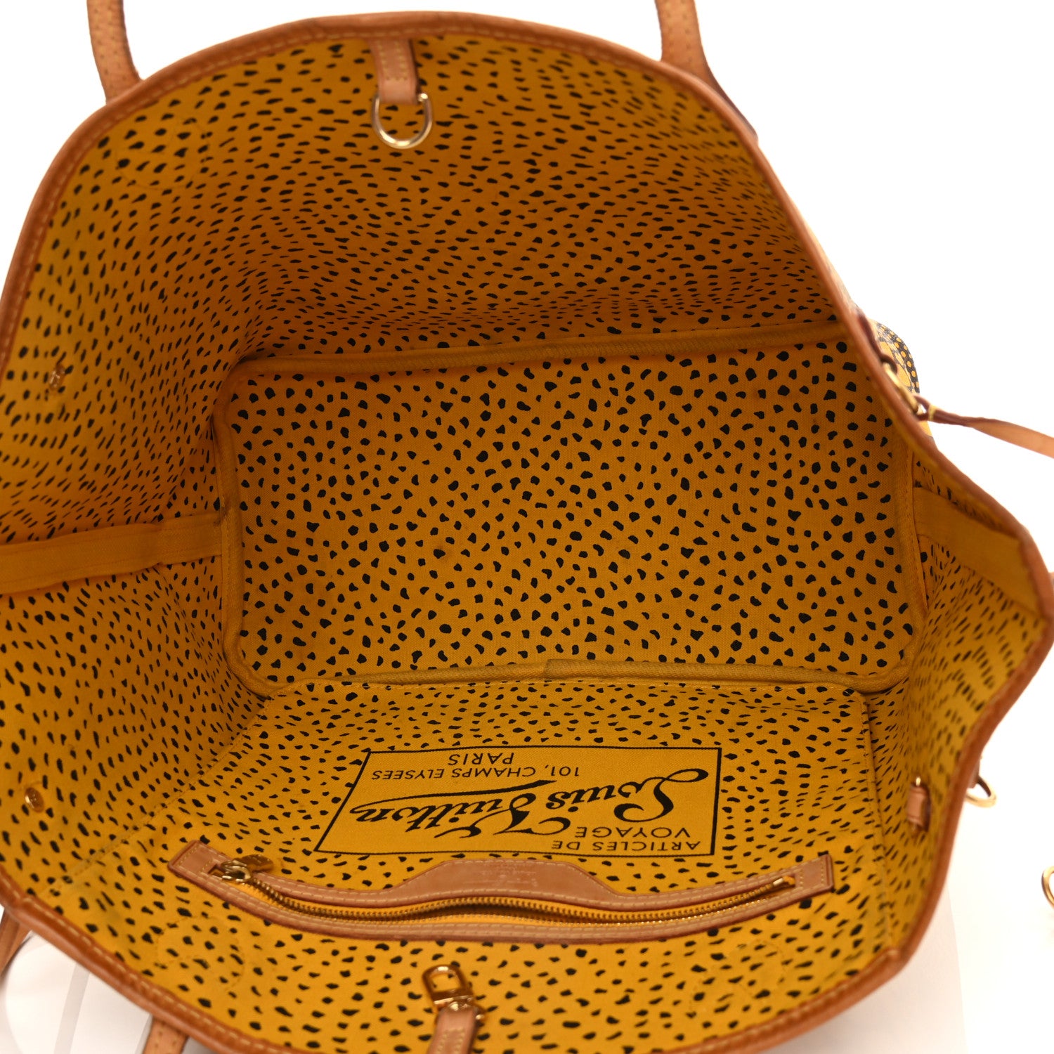 Louis Vuitton Monogram Kusama Waves Neverfull MM Yellow 5 of 13