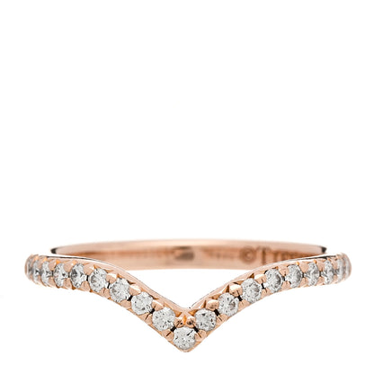 Tiffany 18K Rose Gold Diamond Soleste V Band Ring 48 4.5 1 of 6