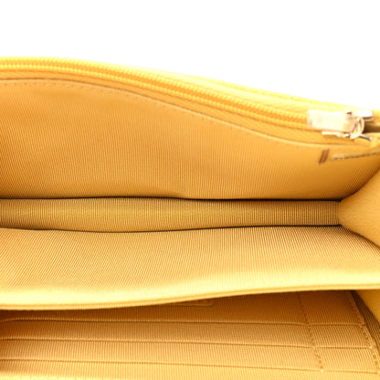 Chanel Caviar Quilted Mini Wallet On Chain WOC Yellow 5 of 11