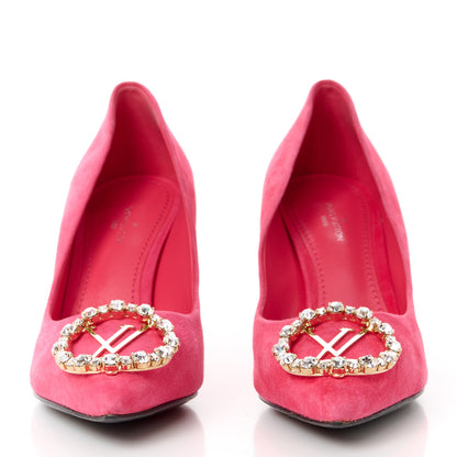 Louis Vuitton Suede Baby Goat Swarovski Crystal Madeleine Pumps 36 Pink 2 of 9