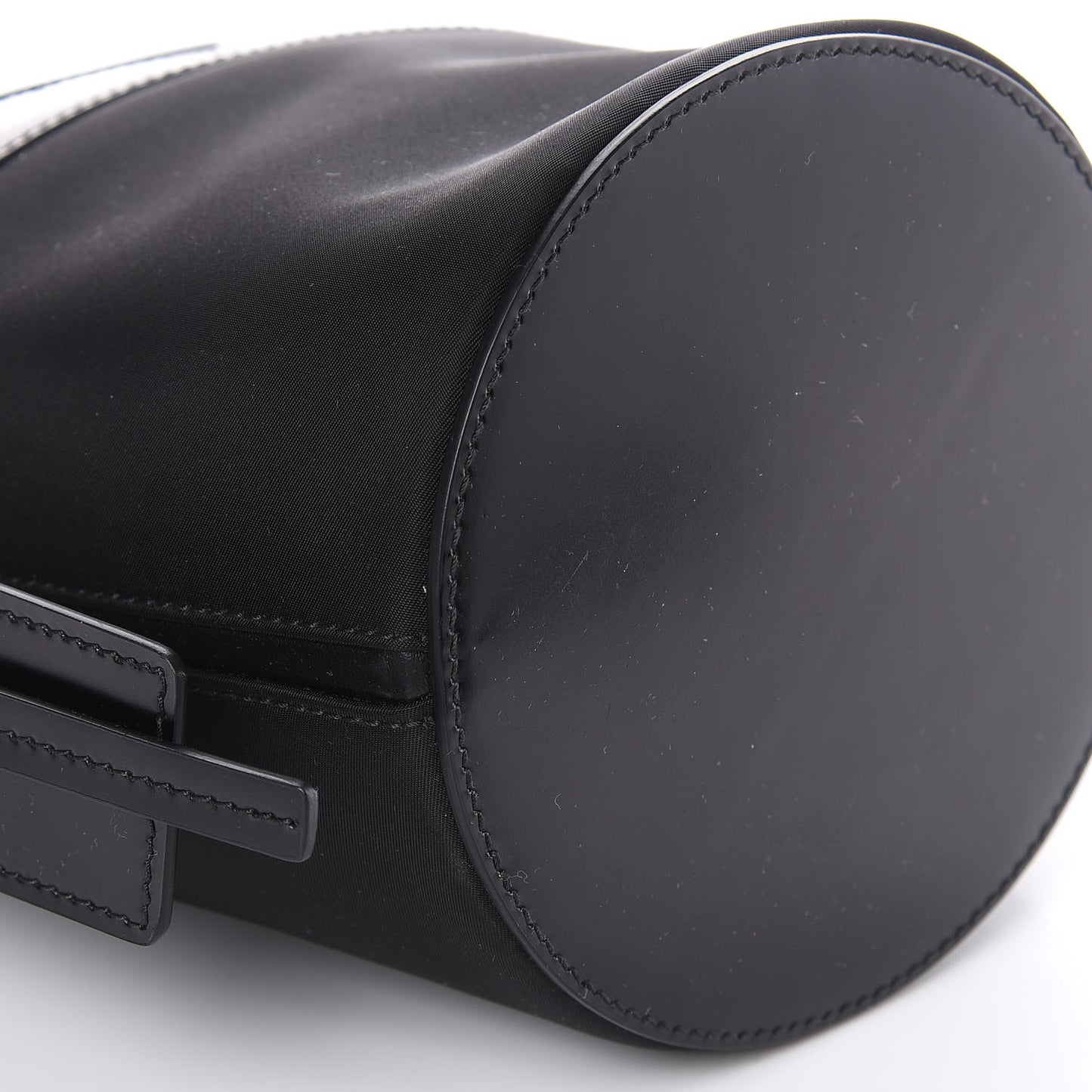 Tessuto Spazzolato Ouverture Bucket Bag Black