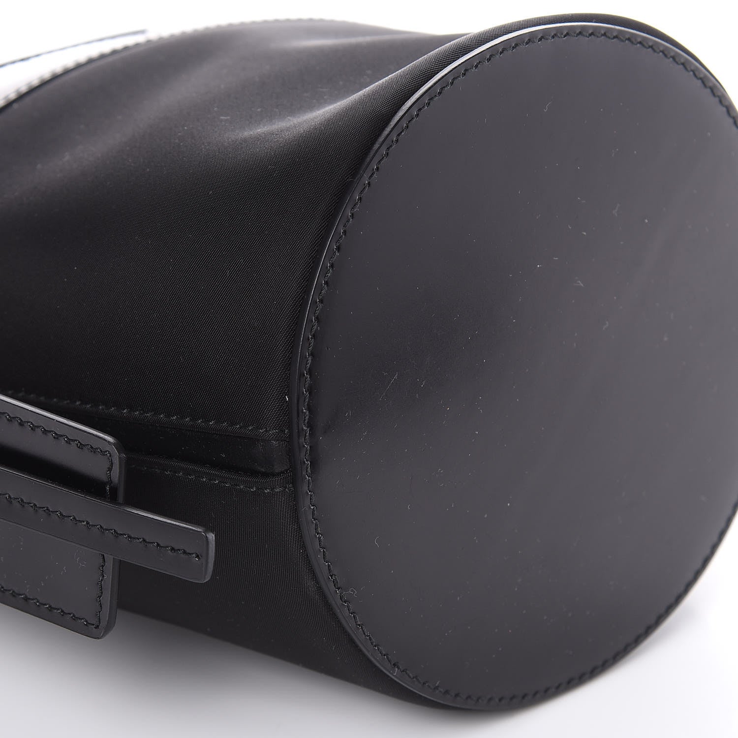Prada Tessuto Spazzolato Ouverture Bucket Bag Black 7 of 7