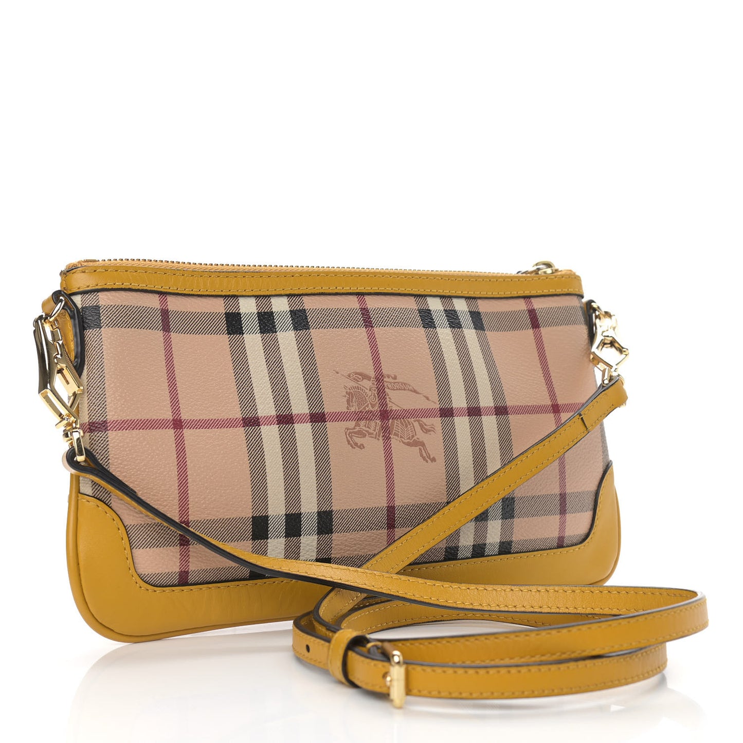 Haymarket Check Small Peyton Crossbody Clutch Bag Yellow