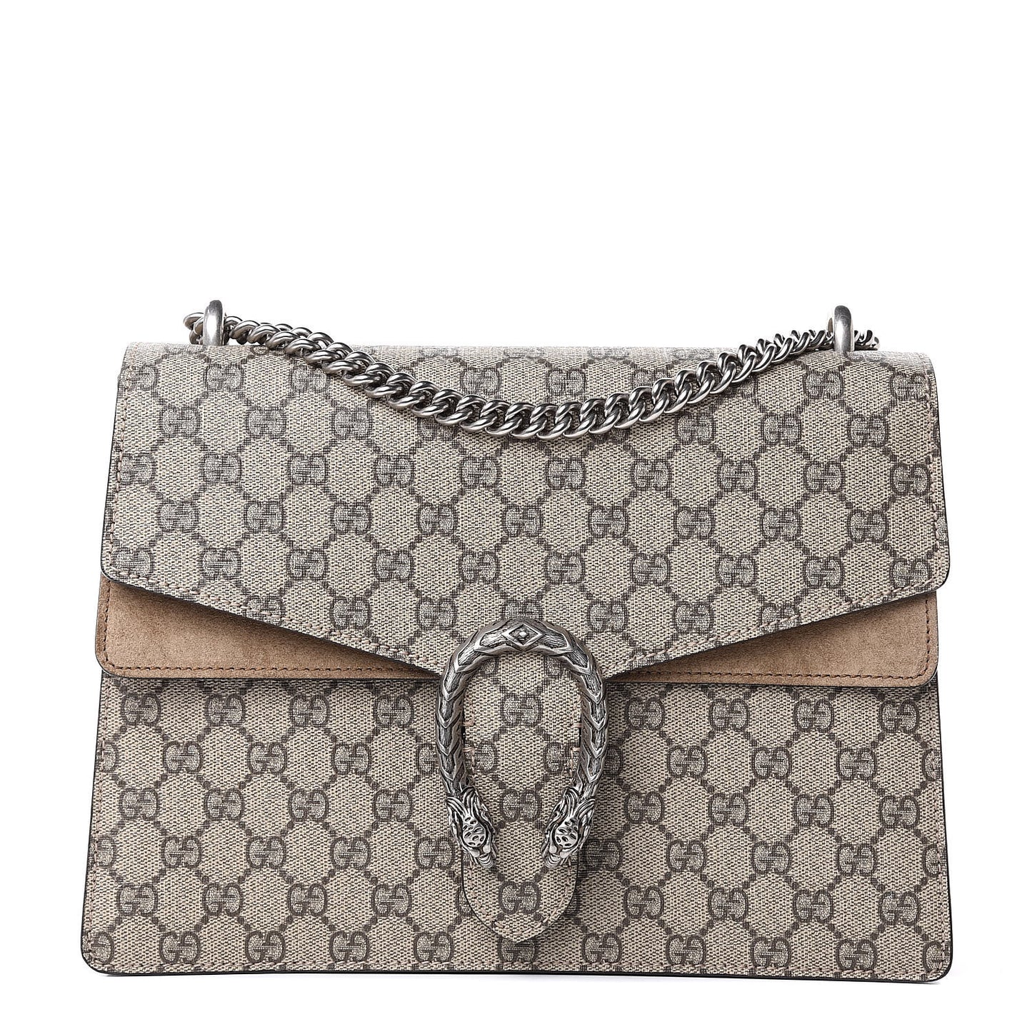 GG Supreme Monogram Medium Dionysus Shoulder Bag Taupe