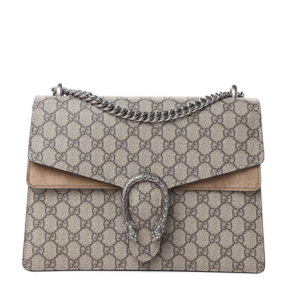 Gucci GG Supreme Monogram Medium Dionysus Shoulder Bag Taupe 1 of 10