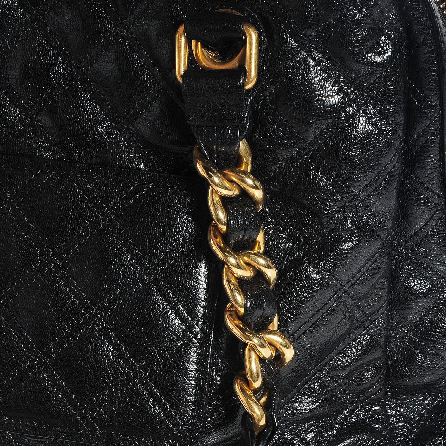Marc Jacobs Lacquered Goatskin Quilted Karlie Satchel Black 12 of 12