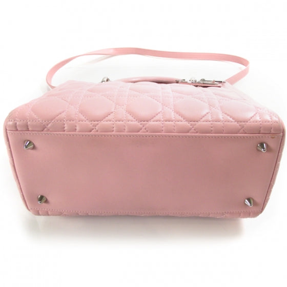 Lambskin Cannage Lady Dior Pink