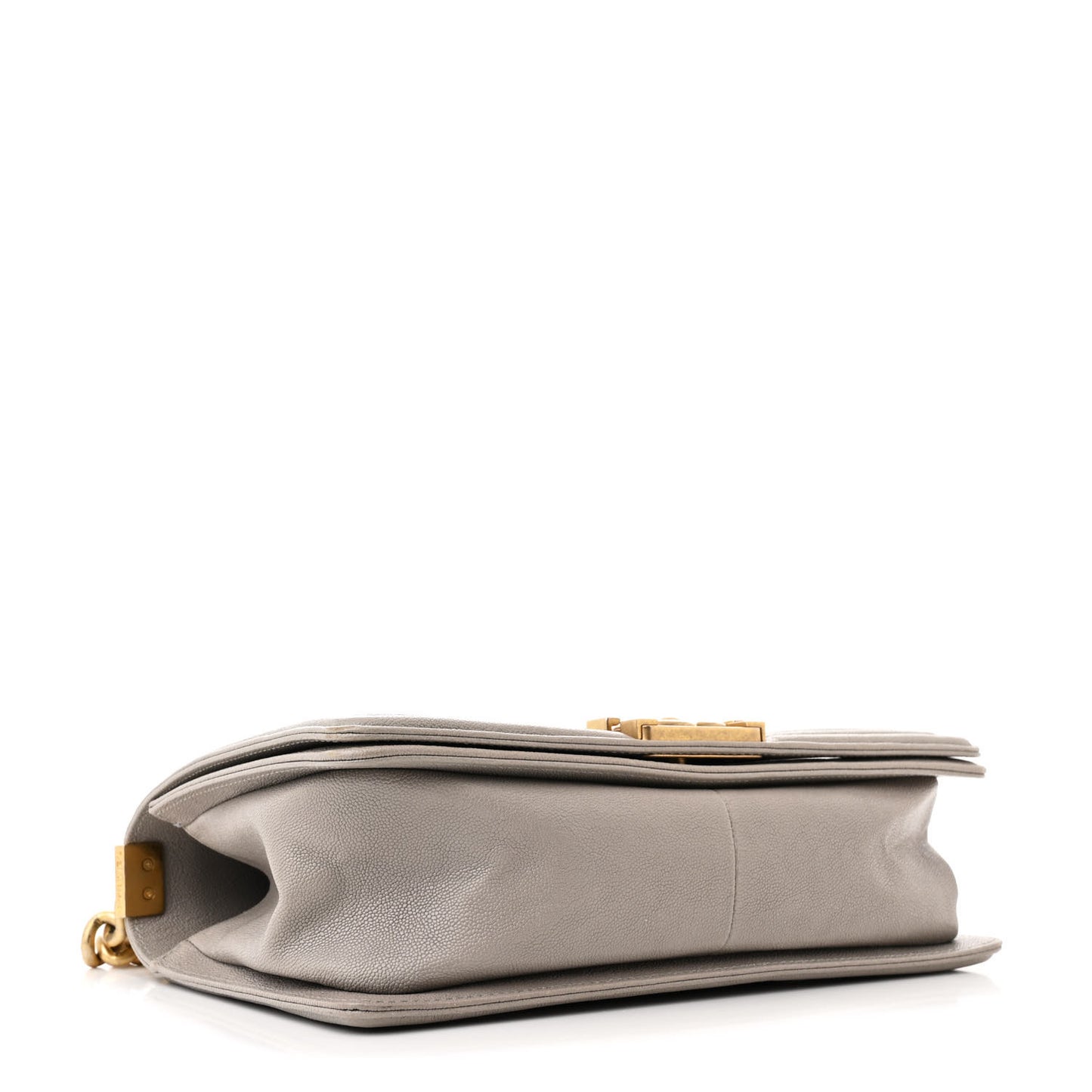 Caviar Quilted Medium Boy Flap Grey