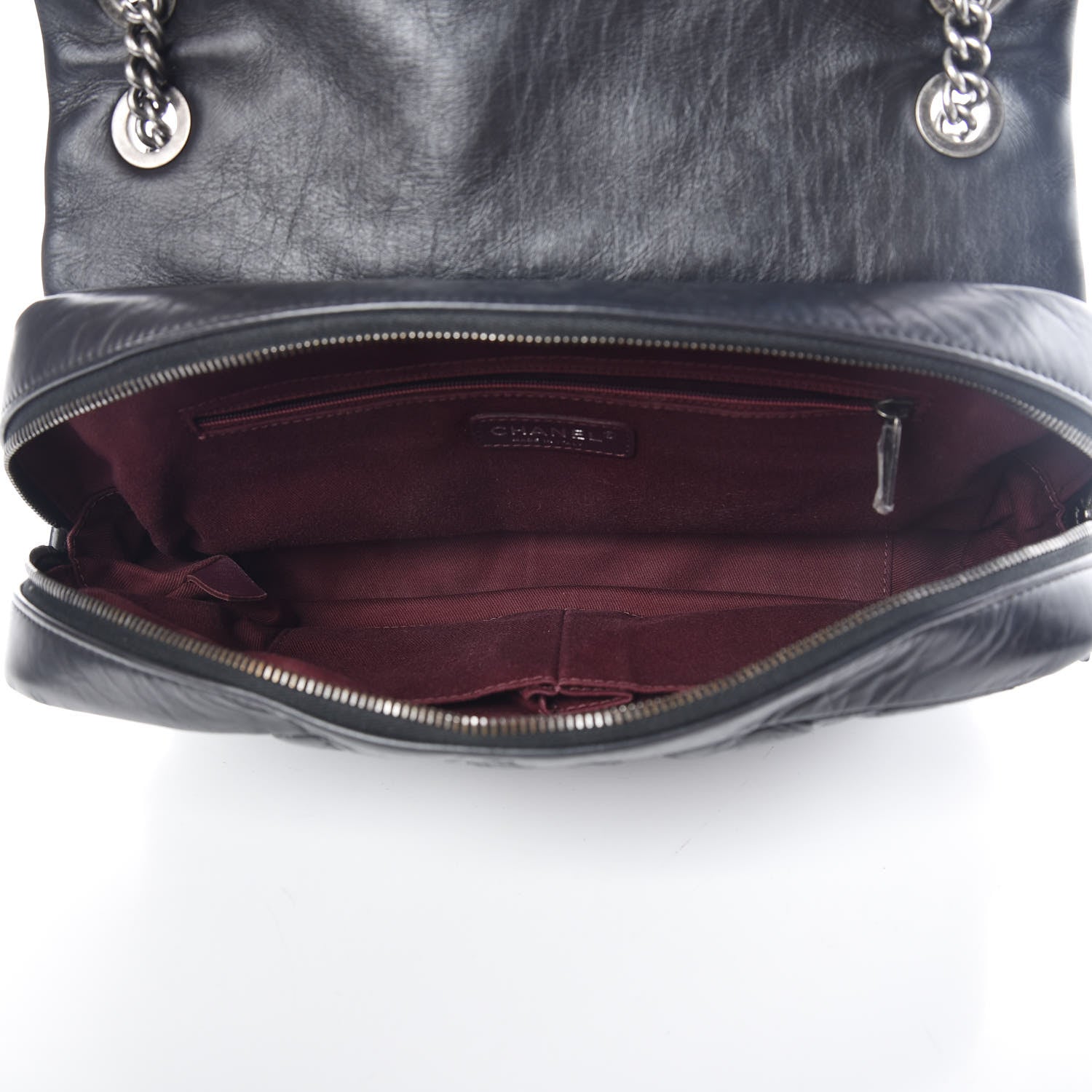 Chanel Aged Calfskin Jumbo New Portobello Flap Black 5 of 11