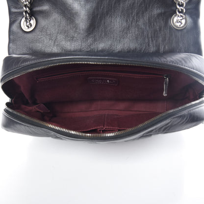 Chanel Aged Calfskin Jumbo New Portobello Flap Black 5 of 11