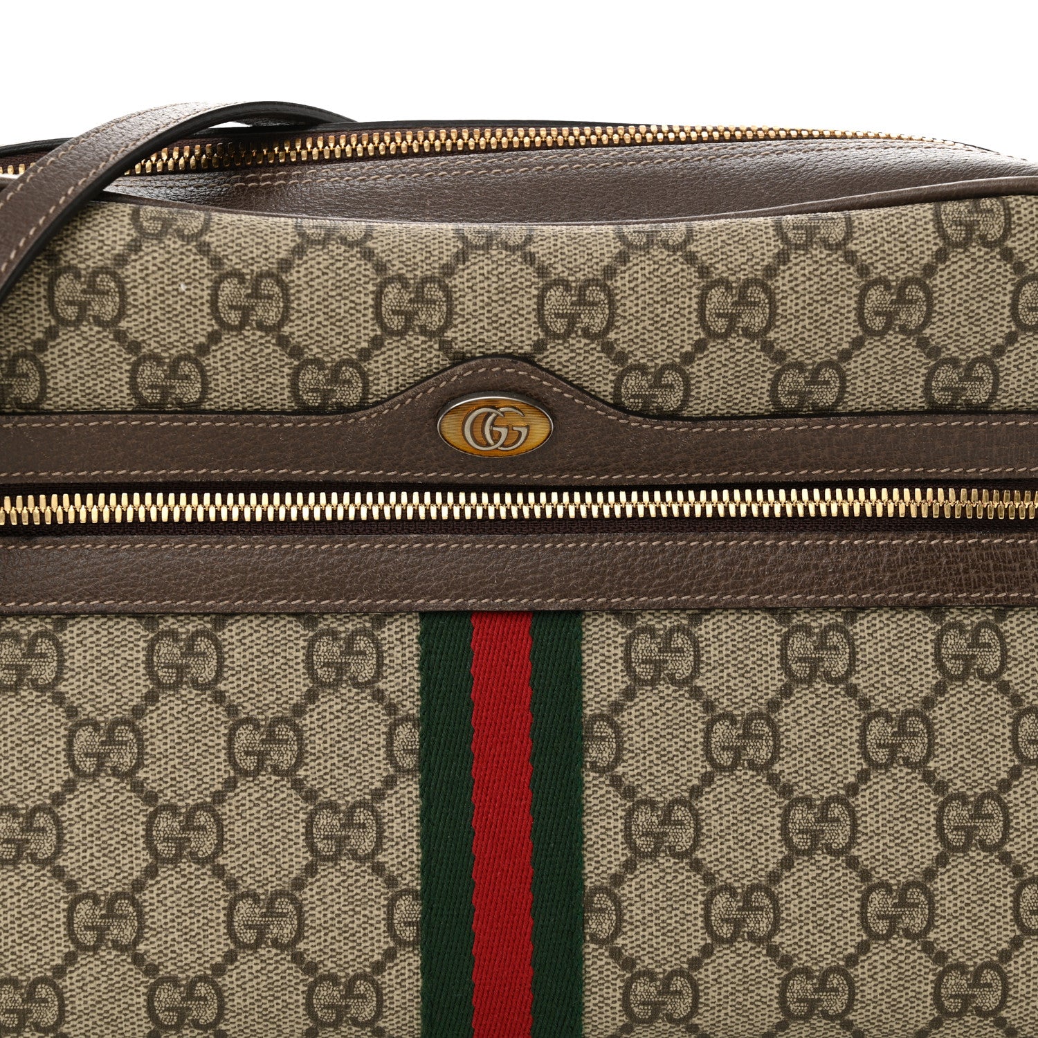 Gucci GG Supreme Monogram Web Small Ophidia Shoulder Bag Brown 8 of 12
