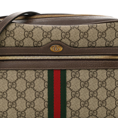 Gucci GG Supreme Monogram Web Small Ophidia Shoulder Bag Brown 8 of 12