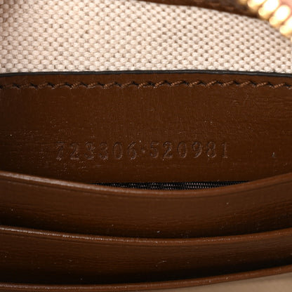 Gucci GG Supreme Monogram Azalea Calfskin Small Retro Interlocking G Wristlet Messenger Bag Beige Ebony Brown Sugar 7 of 10