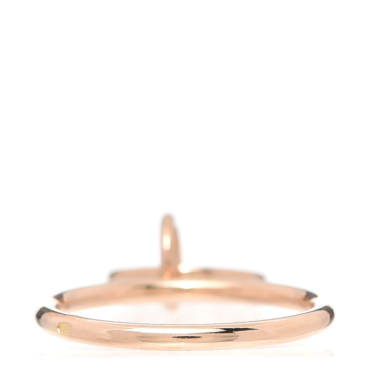 Hermes 18K Rose Gold Diamond Gambade Ring 47 4 3 of 6