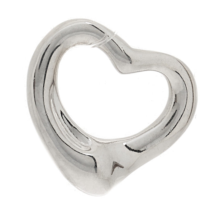 Tiffany Platinum 11mm Elsa Peretti Open Heart Pendant 1 of 3