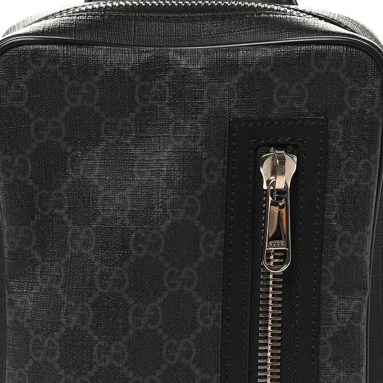 Gucci GG Supreme Monogram Web Belt Bag Black Grey 8 of 11