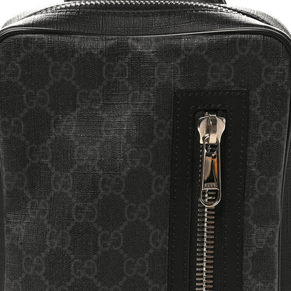 Gucci GG Supreme Monogram Web Belt Bag Black Grey 8 of 11