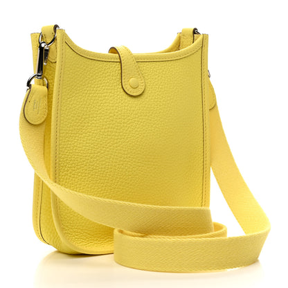 Hermes Taurillon Clemence Evelyne TPM Lime 3 of 11