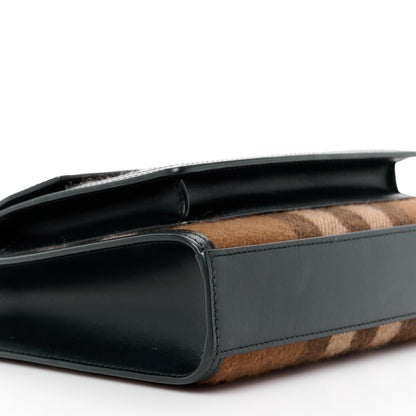 Burberry Smooth Calfskin Cashmere Check Mini Pocket Bag Brown 11 of 13