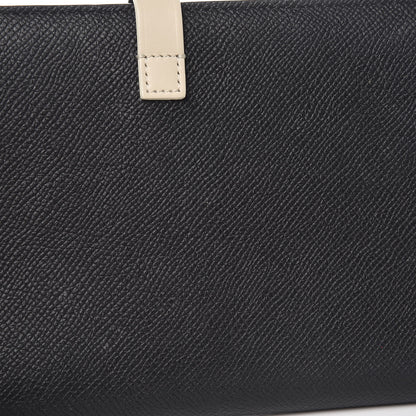 Celine Grained Calfskin Large Multifunction Strap Wallet Black Chalk 8 of 8
