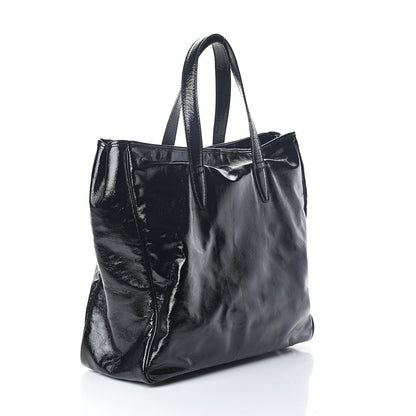 Saint Laurent Textured Patent Y-Mail Tote Black 3 of 9