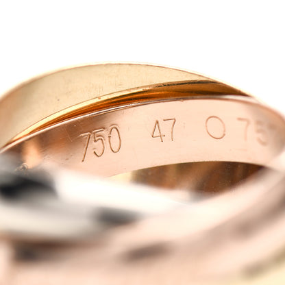 Cartier 18K Pink Yellow White Gold Classic Les Must De Cartier Trinity Ring 47 4 4 of 4