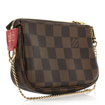 Louis Vuitton Damier Ebene 2019 Christmas Animation Mini Pochette Accessories Red 3 of 10