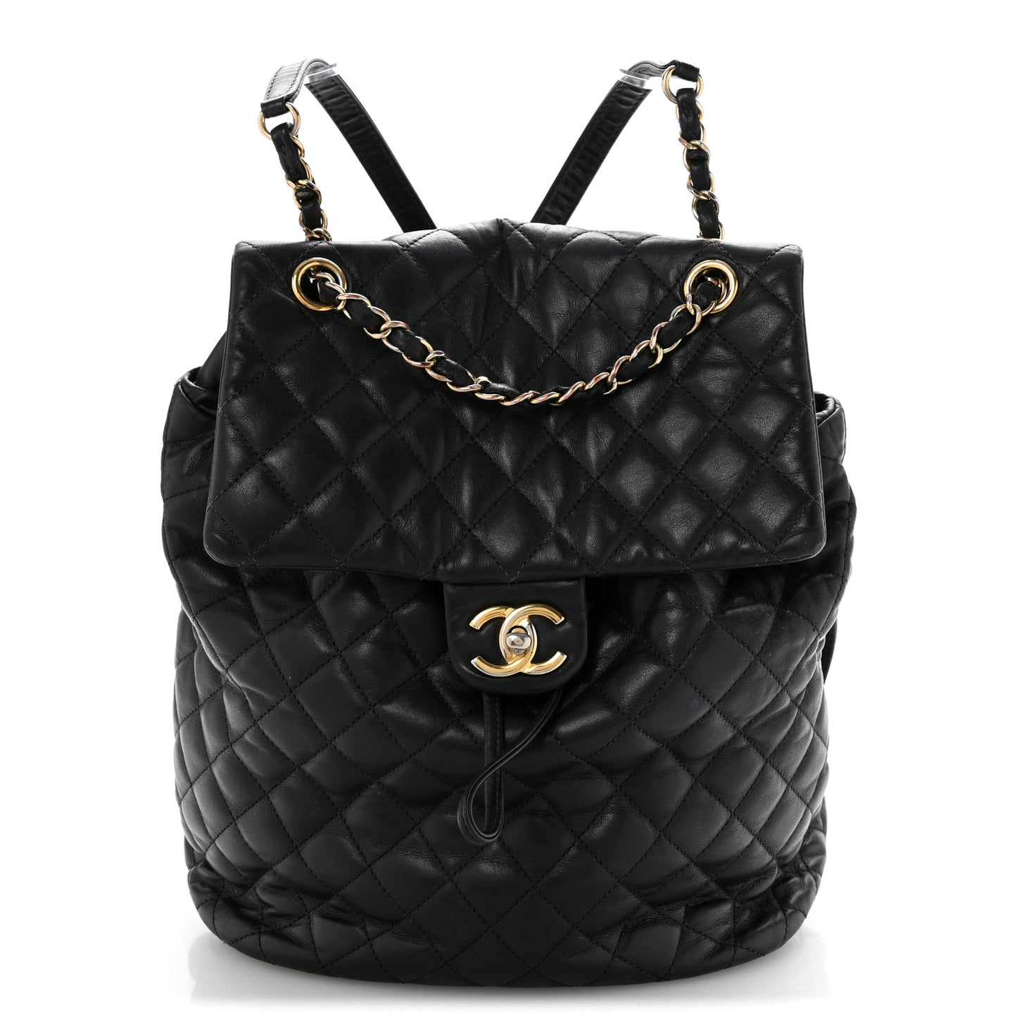 Lambskin Quilted Large Urban Spirit Backpack Black