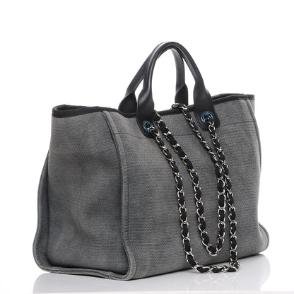 Chanel Canvas Deauville Large Tote Grey 4 of 8