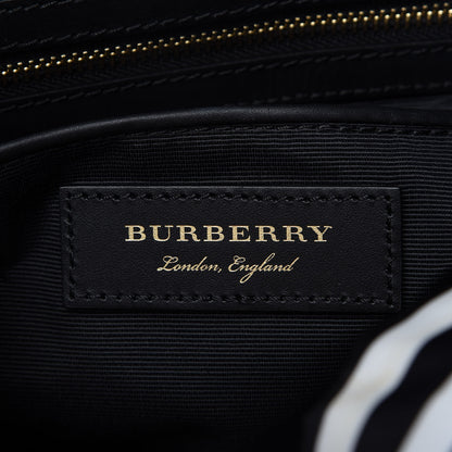 Burberry Nylon Striped Medium Rucksack Backpack Black White 8 of 13