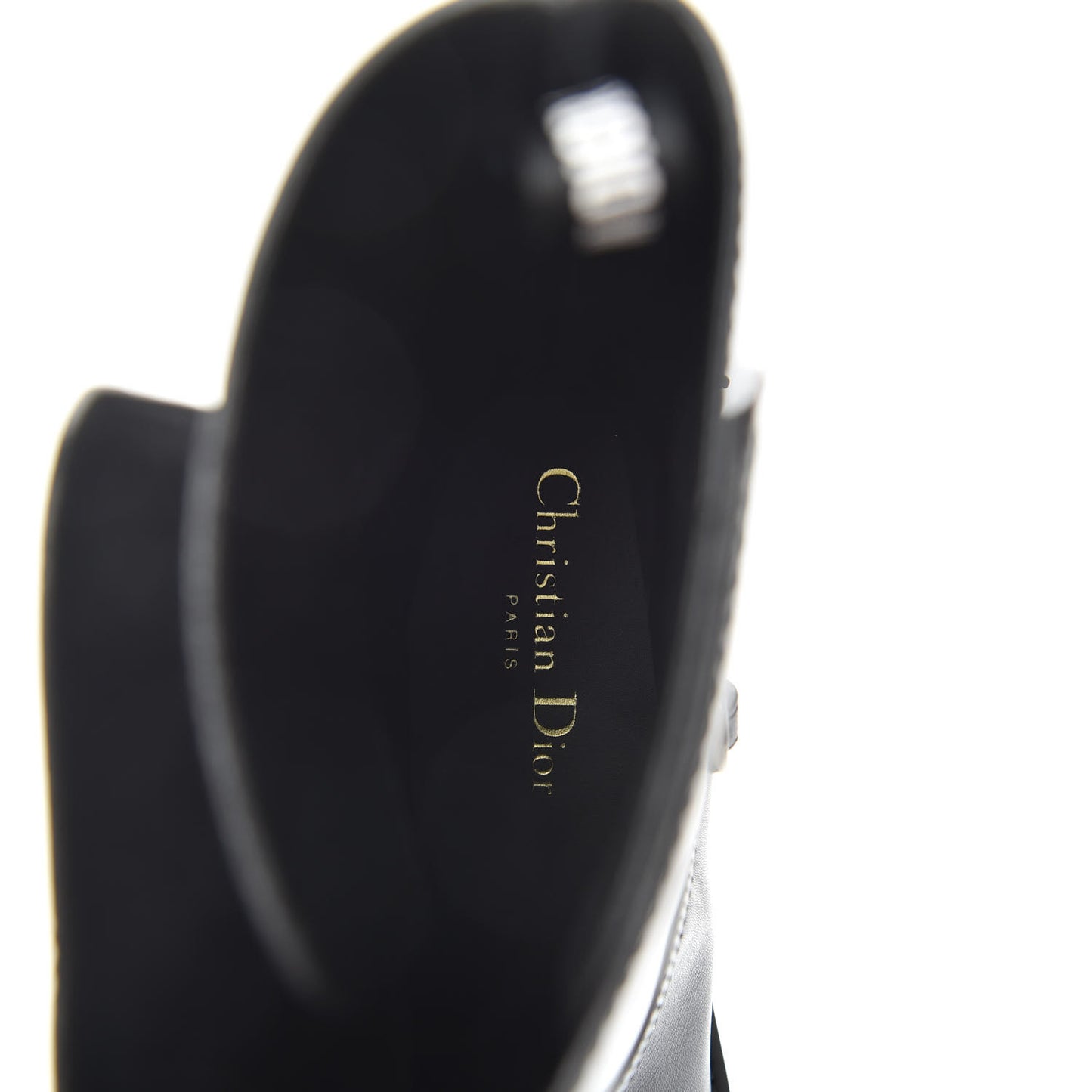 Shiny Calfskin Diorider Low Boot 38 Black